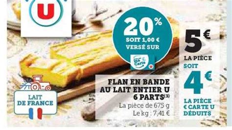 Promo Flan En Bande Au Lait Entier U 6 Parts Chez Hyper U ICatalogue Fr