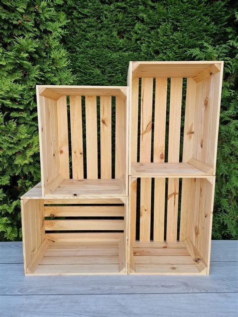 Brand New Amazing Wooden Crates Garden Natural | Wooden crates for ...