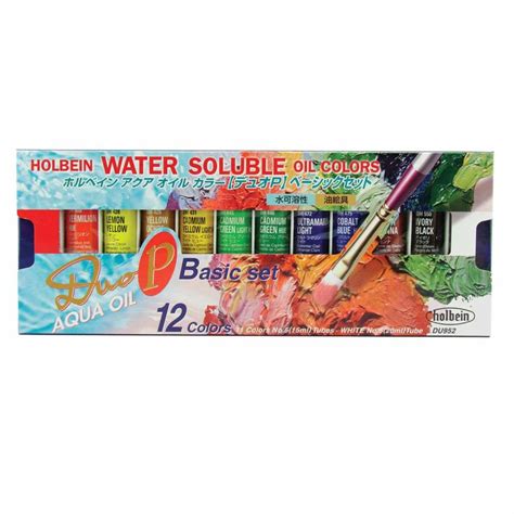 Holbein Duo Aqua Water Soluble Oil Ml Basic Set Of Assorted Colors