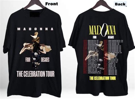 Madonna Tour T Shirt Celebration 2024 Shirt Music Fans Fan T 90s S 3xl Unisex Ebay