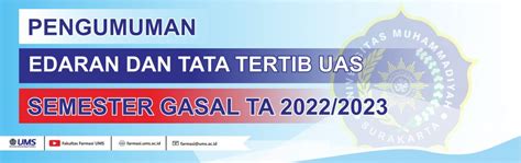 Edaran Dan Tata Tertib Ujian Akhir Semester Uas Semester Gasal Ta 20222023 Faculty Of