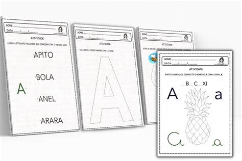 Atividade Pronta Sobre A Vogal A Para Imprimir Cantinho Pedagógico
