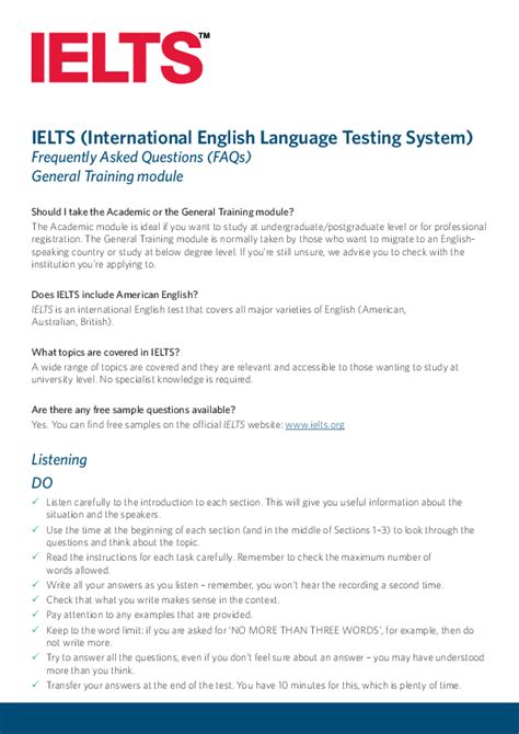 Pdf Ielts International English Language Testing System Zebawy K