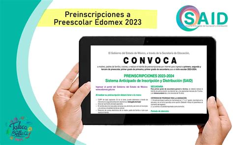 Convocatoria Said Preinscripciones A Preescolar En El Estado