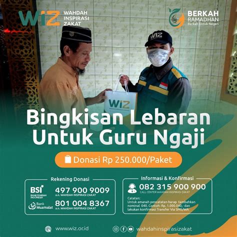 Bingkisan Lebaran Guru Ngaji WAHDAH INSPIRASI ZAKAT