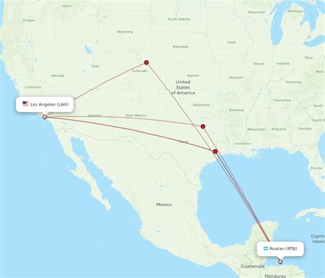 All Flight Routes From Roatan To Los Angeles Rtb To Lax Flight Routes