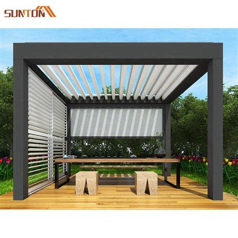 Aluminum Waterproof Louver Gazebo Outdoor Bioclimatic Awning Louvre