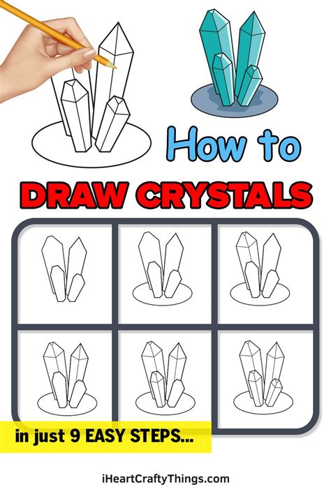 How To Draw Crystals Step By Step - DRAWING IDEAS