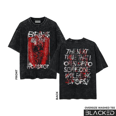 Jual Kaos Bring Me The Horizon Oversize Stonewash Oversized Washed