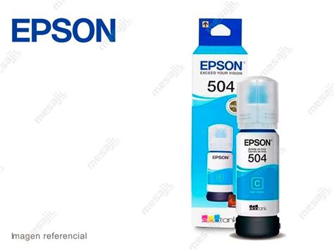 Botella De Tinta Epson T504220 Cian L4150 L4160 L4260 L6171 L6270 Mesajil