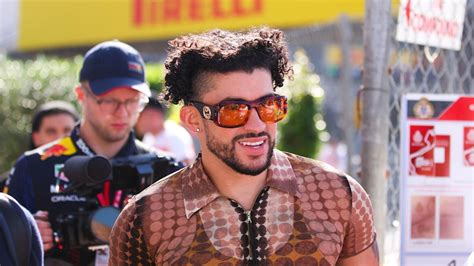 Bad Bunny Wore A Sheer Bikini Print Top