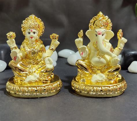 Buy Ani Divine Goddess Lakshmi Ganesha Statue Hand Painted Cultured