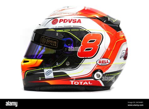 The Helmet Of Romain Grosjean Fra Lotus F Team Australian Grand