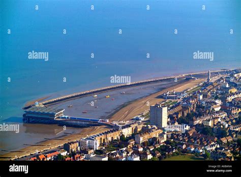 Aerial View Of Herne Bay Pavilion Pier And Harbour Arm Herne Bay Kent