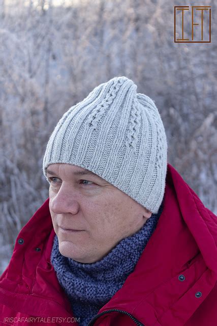 Ravelry Men S Ribbed Cabled Beanie Pattern By Irina Khoroshaeva