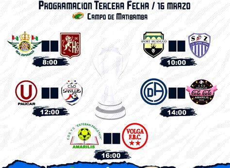 Liga De Amarilis Hoy Juegan La Tercera Fecha Tu Diario Hu Nuco