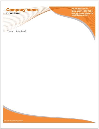 Letterhead Template Word Free Microsoft Word Letterhead Templates ...