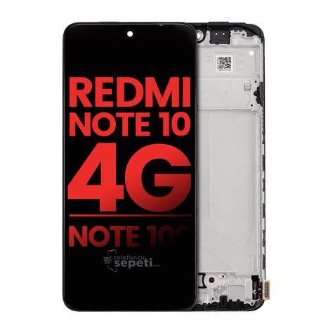 Xiaomi Redmi Note 10s Ekran Dokunmatik Siyah Çıtalı Orijinal - tsp2882