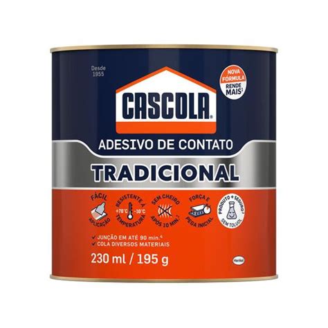 Adesivo De Contato Cola Cascola Tradicional Sem Toluol 195gr Cola De