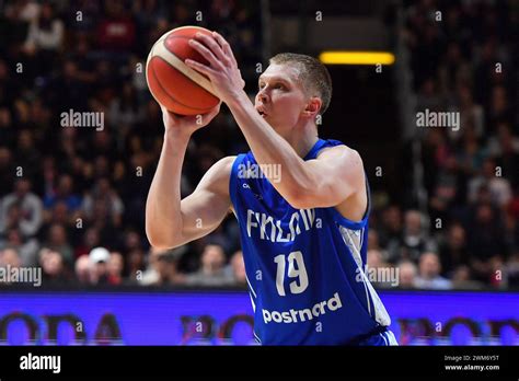 Belgrade Serbia 23 February 2023 Elias Valtonen Of Finland Shoots