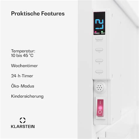 Klarstein Wonderwall Air Smart Infrarotheizung W Wifi W