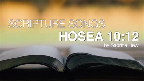 Hosea 10 12 Scripture Songs Sabrina Hew Hosea 10 12 Bible Portal