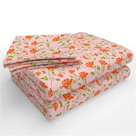 Most Attractive Cotton Pink Double Bedsheet With Pillow Covers