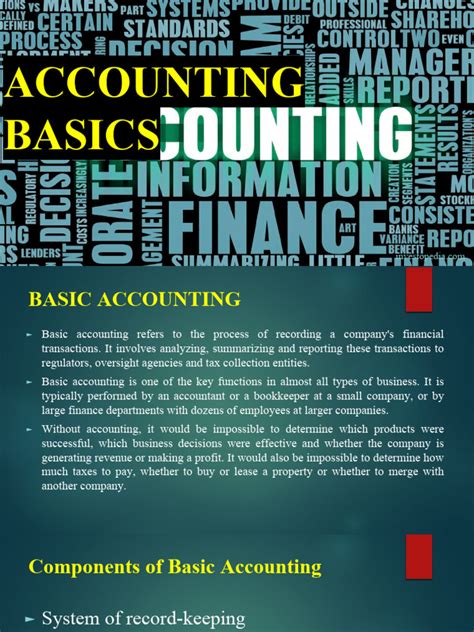 Accounting Basics Pdf Debits And Credits Expense