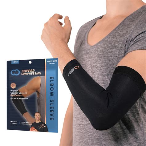 Copper Compression Elbow Sleeve Copper Infused Orthopedic Brace For Tennis