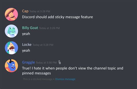 Sticky Messages – Discord