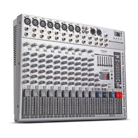 G MARK GMX1200 Professional Stage 12 Channel Audio Mixer Console With