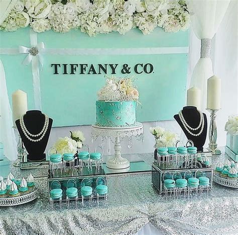 Tiffany And Co Backdrop And Dessert Table By Stylish Soirees Perth