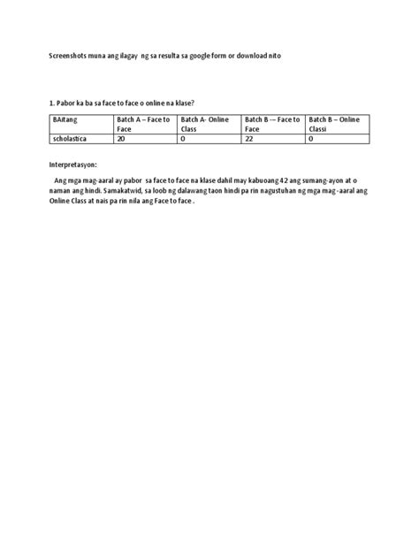 Halimbawa+Ng+Talahanayan+at+Interpretasyon | PDF