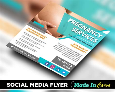 Pregnancy Services Flyer Diy Canva Pregnancy Services Flyer Template 2022 Editable Social