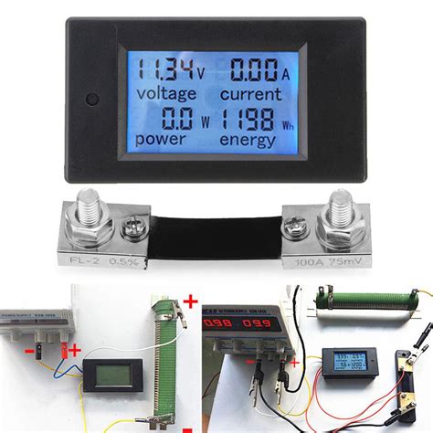 Acquista 100A DC Digital Multifunction Power Meter Energy Monitor