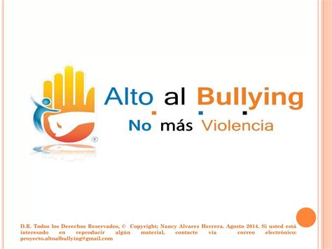 Alto al Bullying no más violencia PPT