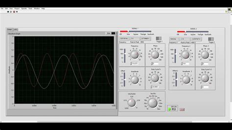 2022 Labview Project Virtual Oscilloscope And Function Generator Youtube