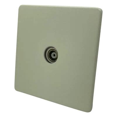 Contemporary Screwless High Gloss White TV Socket | SocketsAndSwitches.com