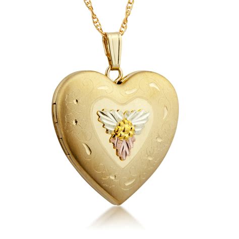 Heart Locket Style Ii Black Hills Gold Pendant Fortune And Glory