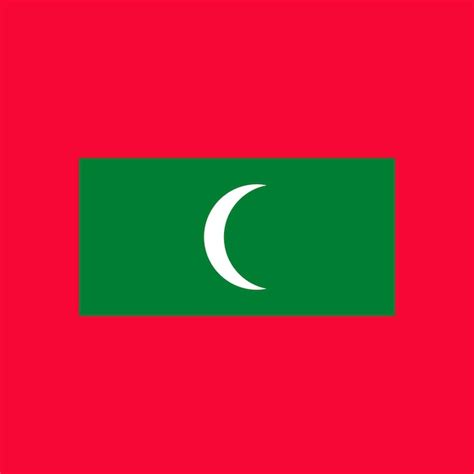 Premium Vector | Maldives flag official colors Vector illustration