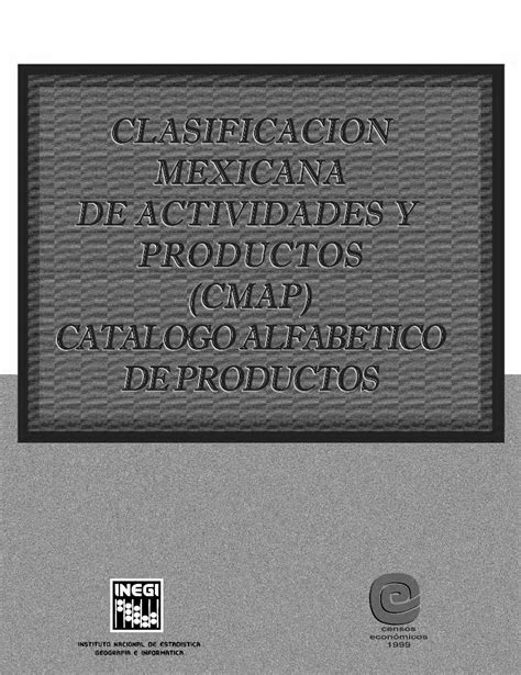 Pdf Clasificaci N Mexicana De Actividades Y Productos Cmap