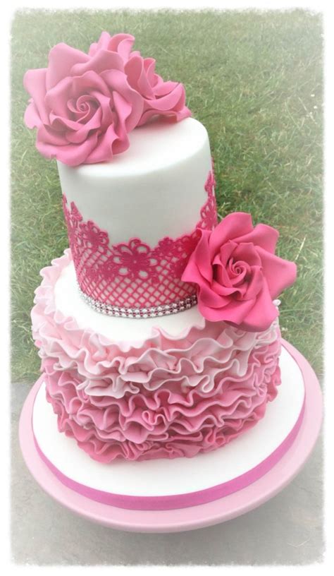 32 Wonderful Image Of Pink Birthday Cake