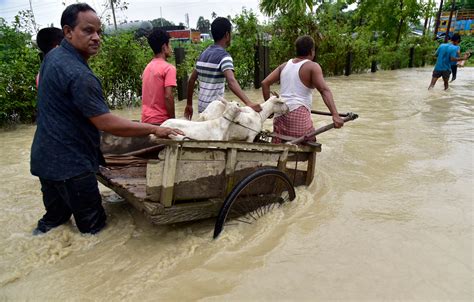 Inundaciones causadas por el monzón dejan decenas de miles desplazados