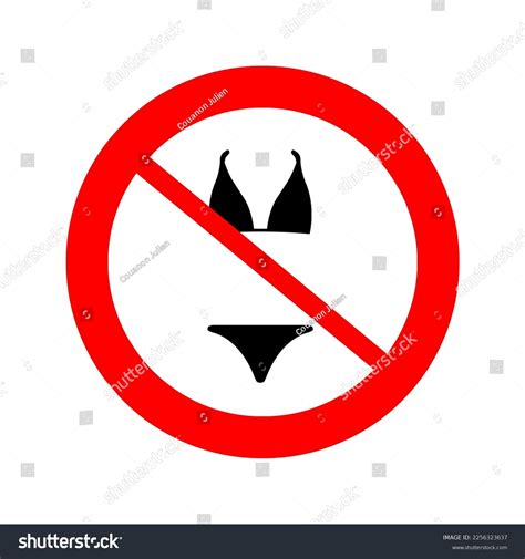 Bikini Forbidden Sign Flat Style Stock Illustration Shutterstock