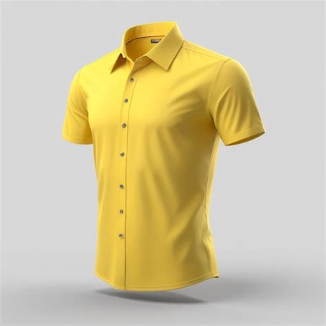 Premium PSD Yellow Shirt Psd On A White Background