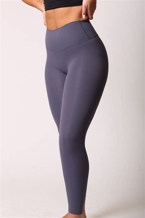 Cohesion Steel Violet Legging Flattering Design Buttery Soft And High Support For Training At