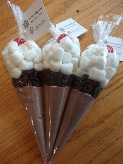 Individual Serving Hot Chocolate Cone Party Favors Christmas Skiing Sledding Valentines