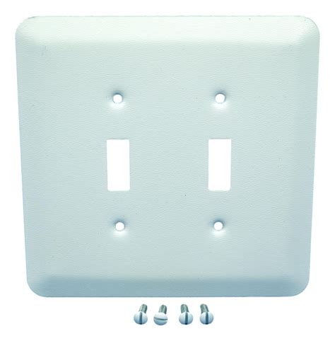 Leviton 2 Gang Jumbo White Switch Cover Oversize Toggle Wall Plate