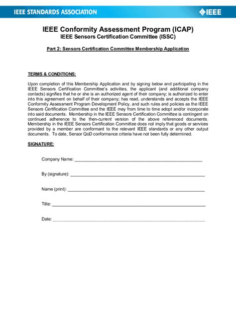 Fillable Online Standards Ieee Iscc Tandc Signature Page Fax Email Print