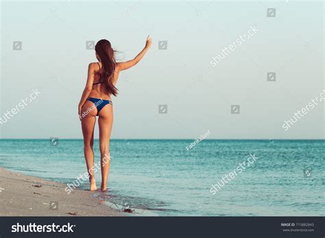 Woman Bikini On Beach Stock Photo 715882843 Shutterstock